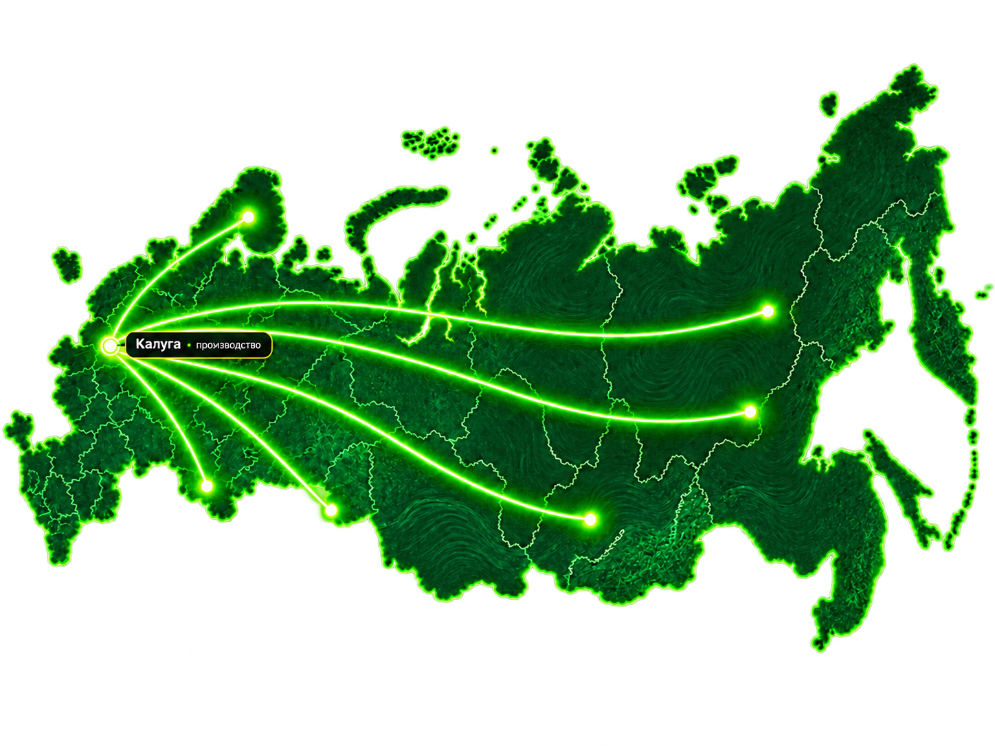 Карта доставки школьных досок из Калуги по России